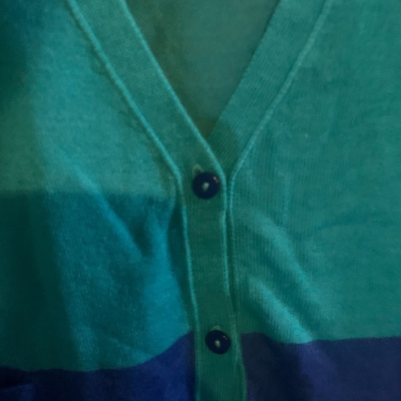 Vertical Design Blue & Teal Cardigan - Picture 6 of 7